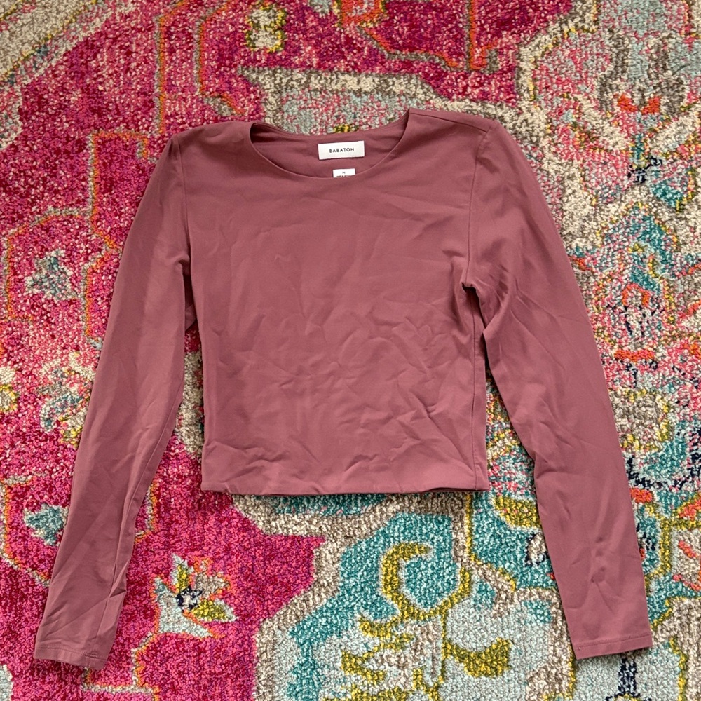 Babaton Dusty Rose Long Sleeve Tee